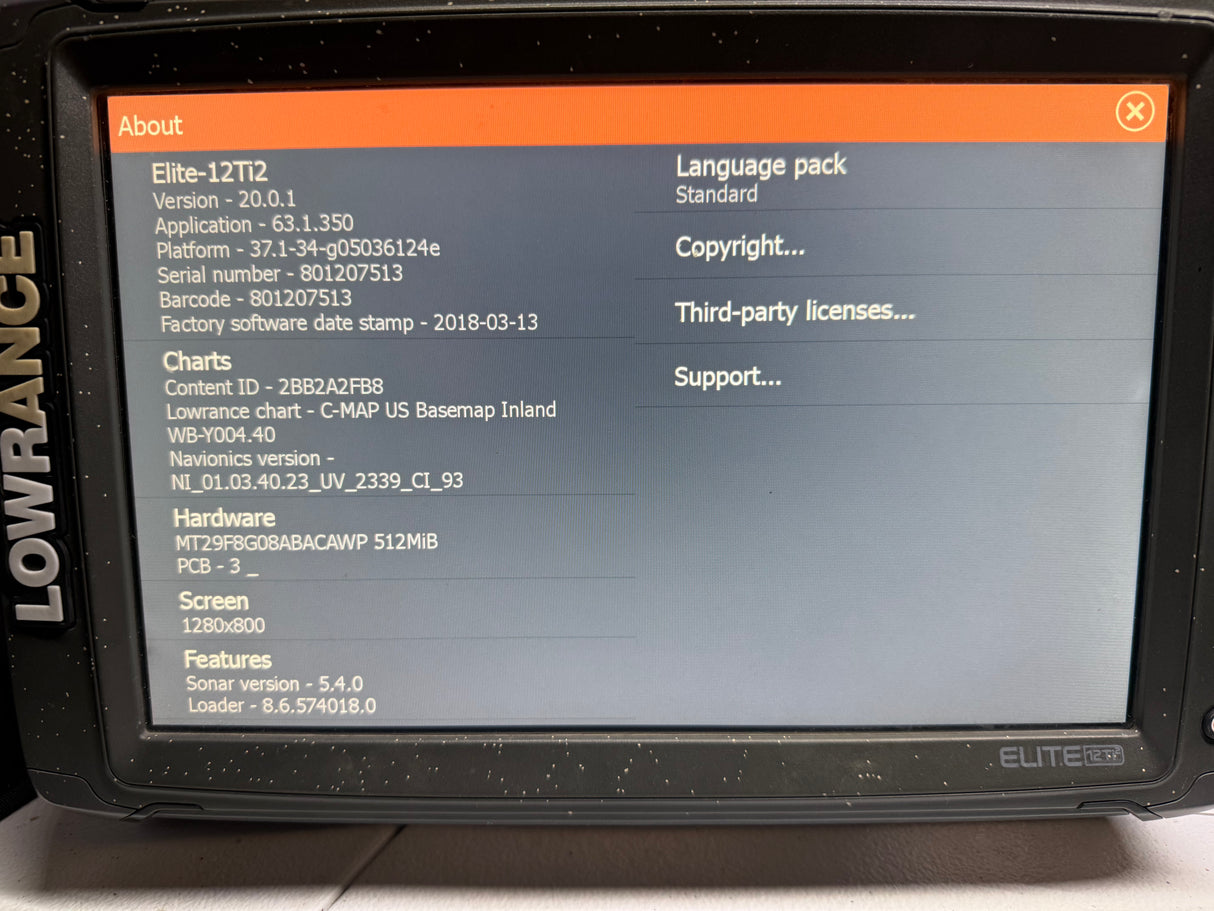 LOWRANCE ELITE 12 Ti2