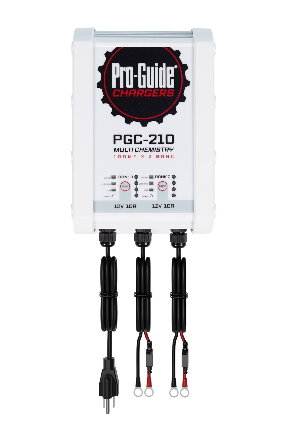 Pro-Guide PGC-210 is a 12V Lead Acid / AGM / Lithium on-board battery charger