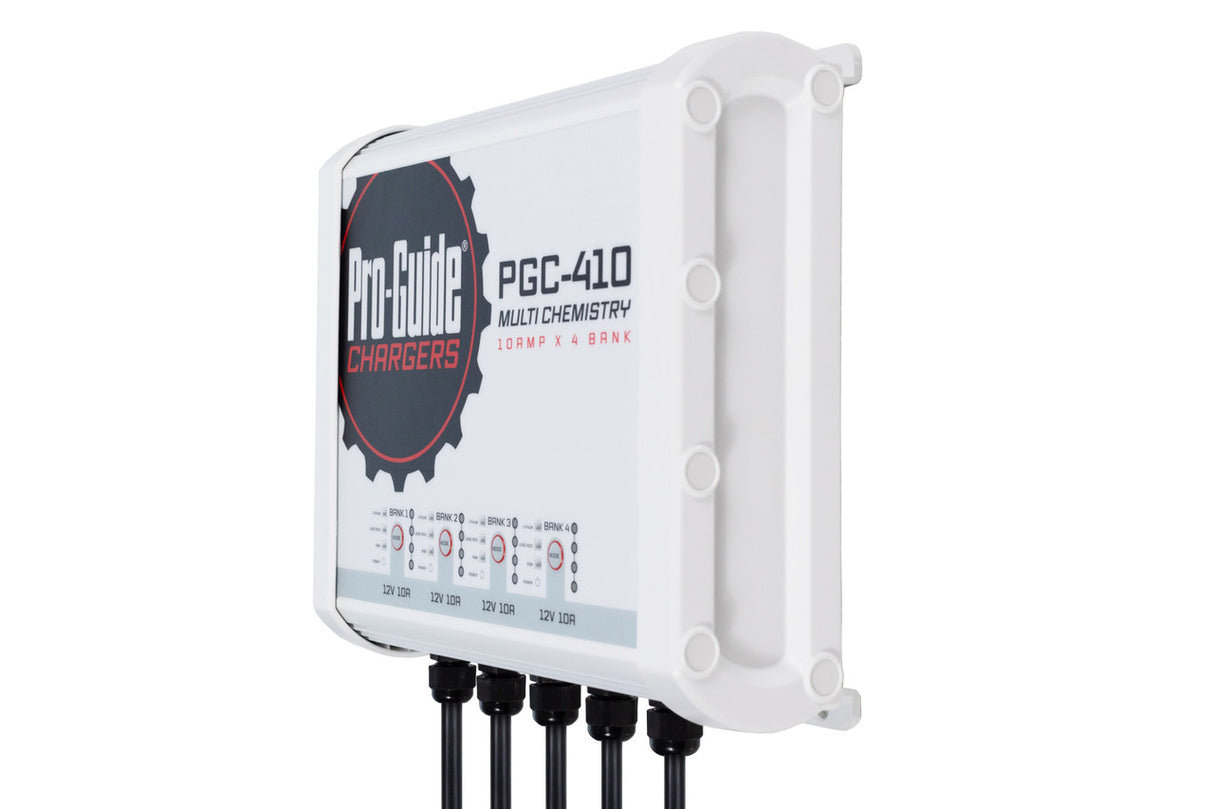 Pro-Guide PGC-410 is a 12V Lead Acid / AGM / Lithium on-board battery charger