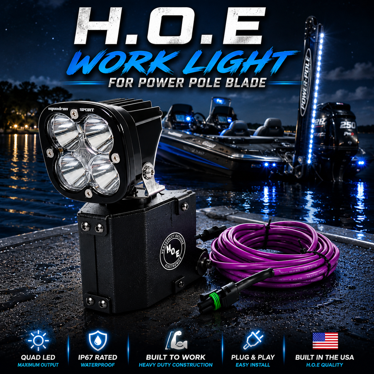Power Pole Blade Work Light