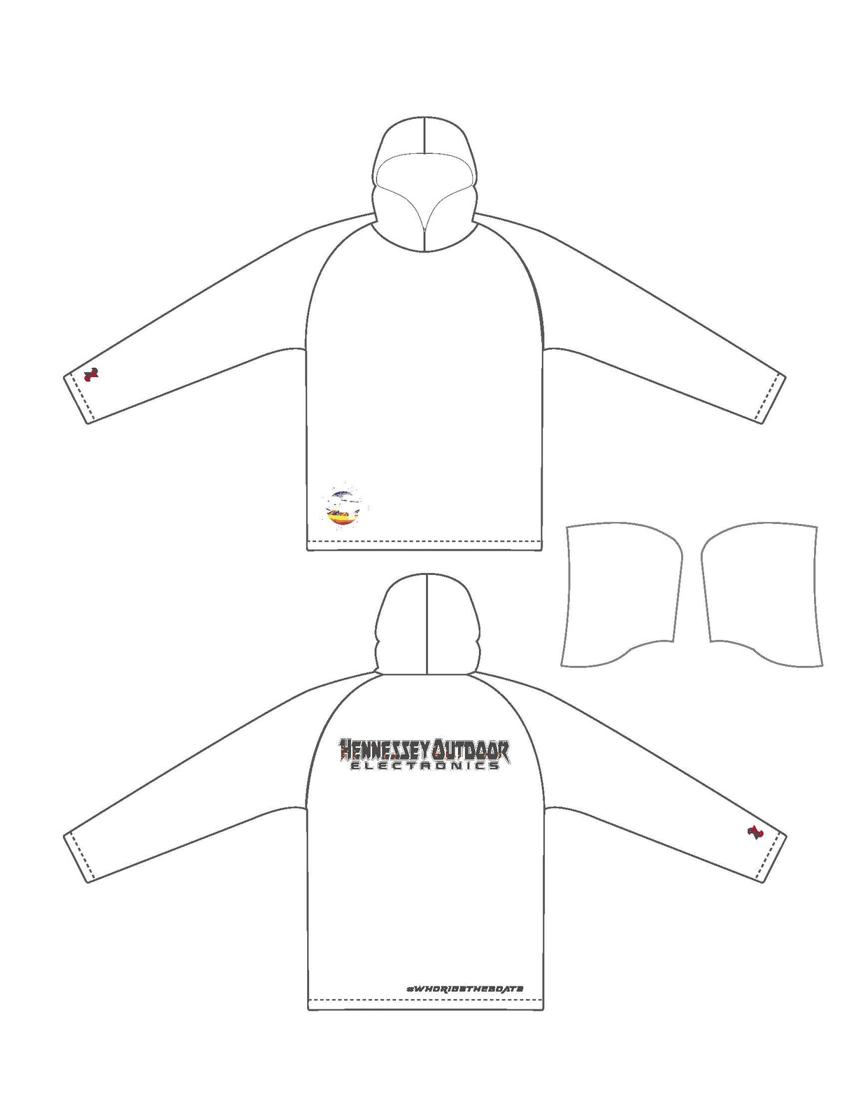 H.O.E HOODED PERFORMANCE SUN SHIRT - WHITE