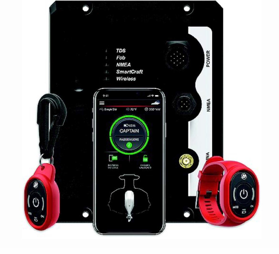 1st Mate 98-8M6007933 Wireless Man Overboard Alert System For Mercury SmaftCraft - Single Engine