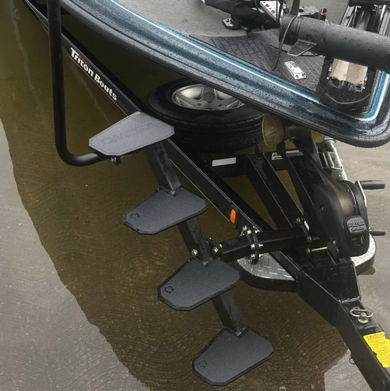 Omega Boat Step - XL WINCH MOUNT BOAT TRAILER STEPS