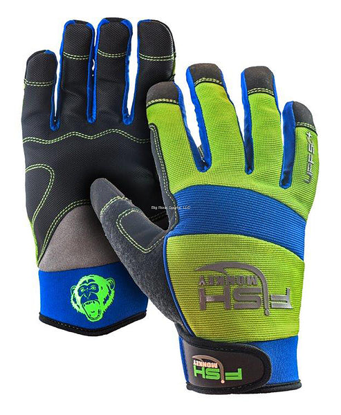 Fish Monkey Easy Work Waterman Glove, Non Slip PVC Grip, Synthetic Leather Palm, UPF 50 material, Velcro wrist closure L