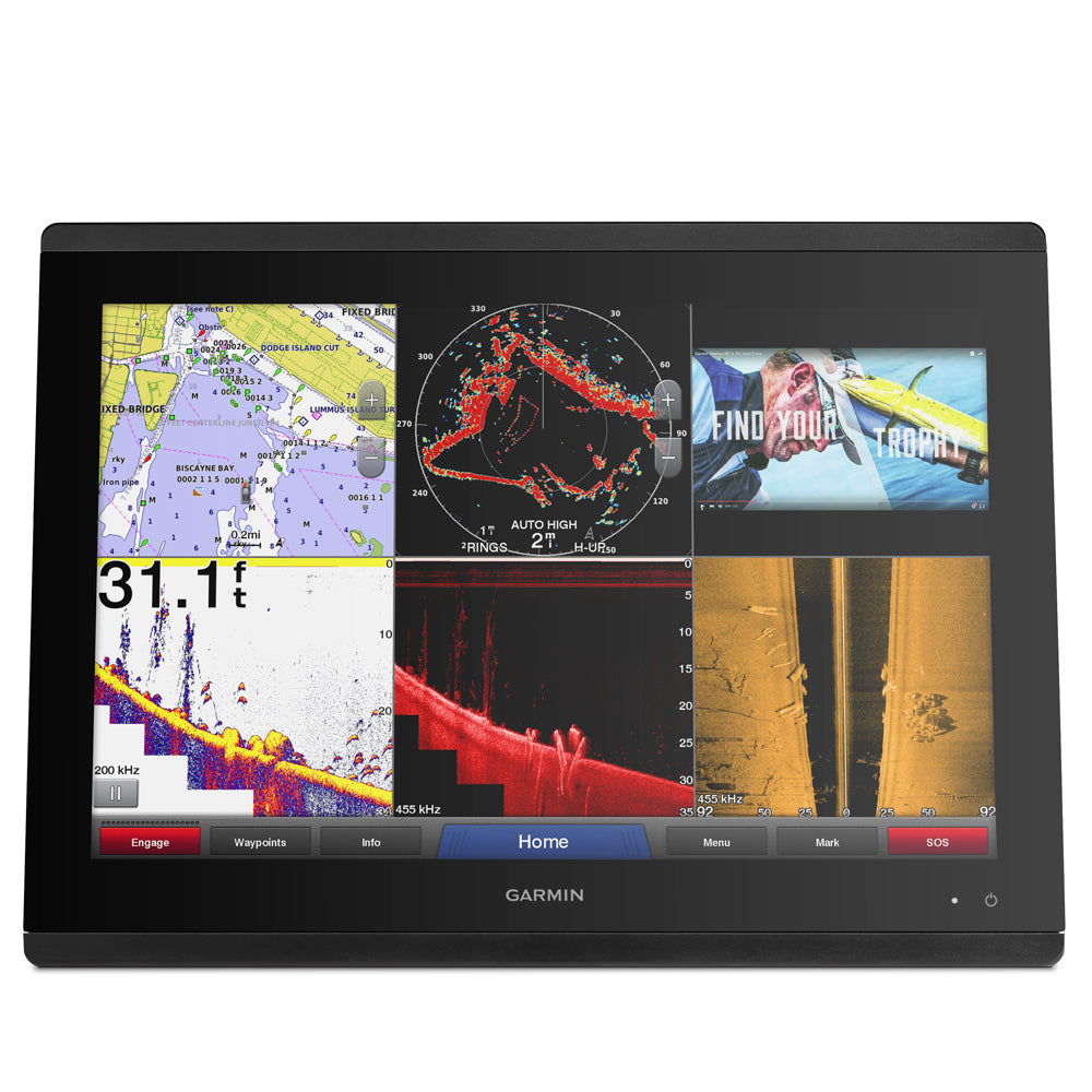 Garmin GPSMAP 8622 MFD - Preloaded U.S. Canada & Bahamas BlueChart g2 HD & U.S. LakeVü HD - 22"