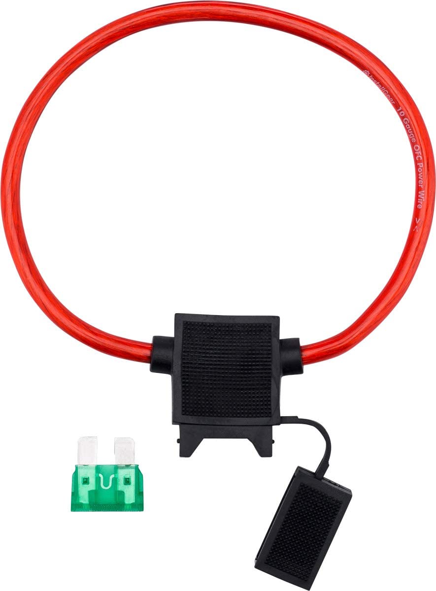 In-Line Fuse Holder, 10 Gauge OFC Power Wire