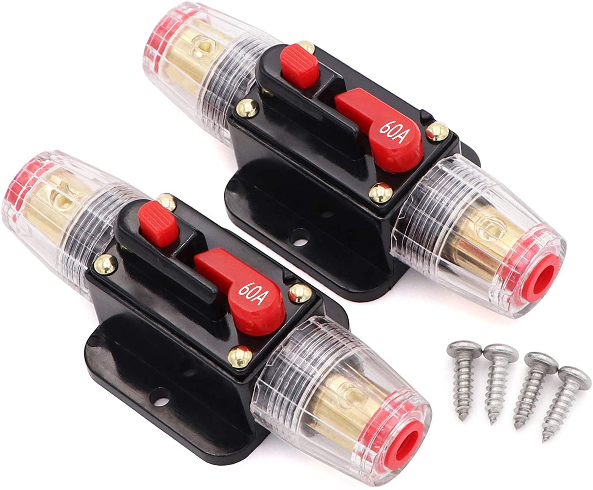 60A Inline Circuit Breaker Reset Fuse 12V-24V DC