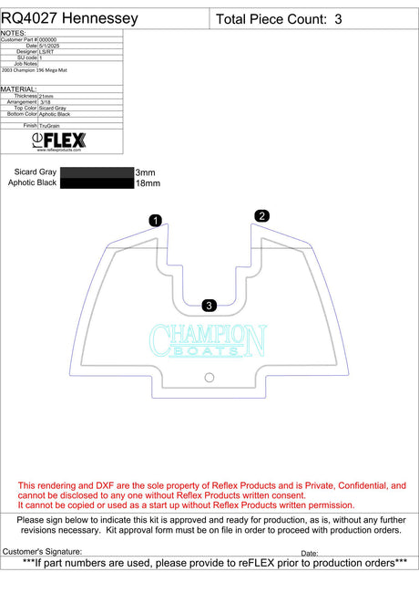 Mega-Mat for 2004-2006 Champion 196