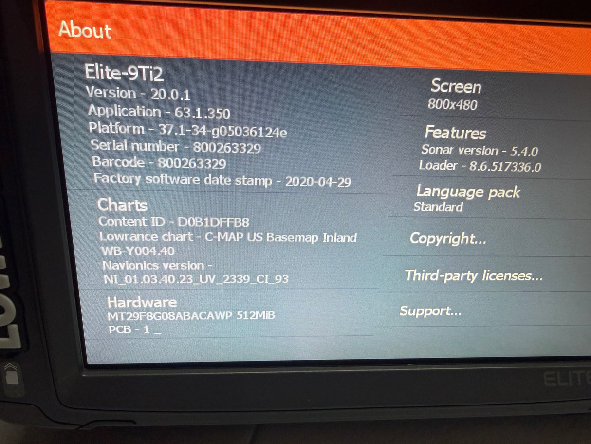 LOWRANCE ELITE 9 Ti2