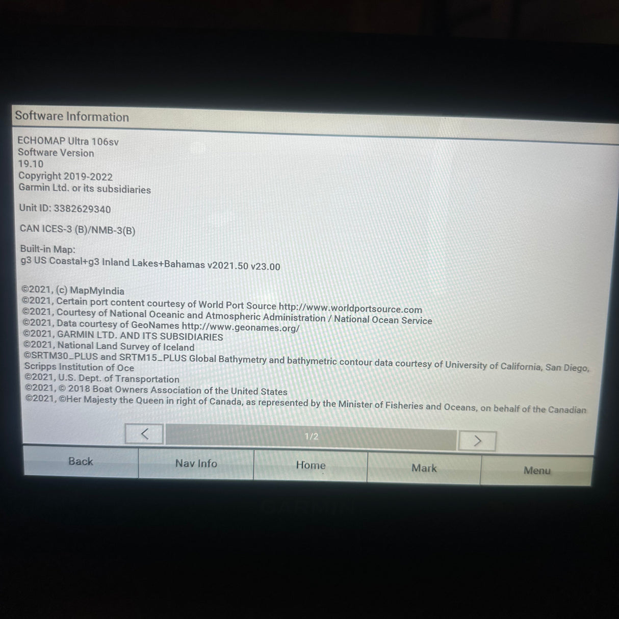 GARMIN ECHOMAP ULTRA 106SV 10"