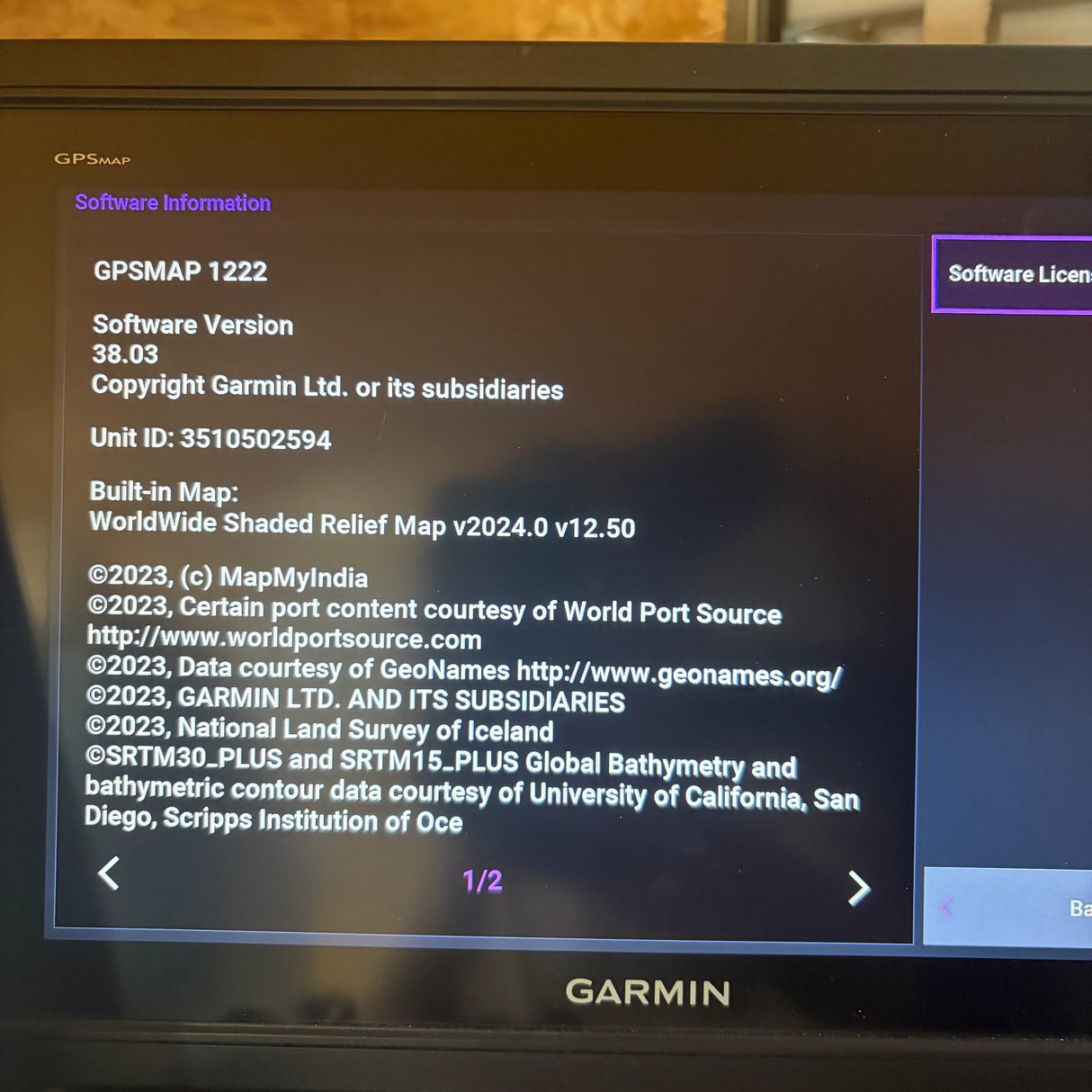 GARMIN 1222GPSMAP