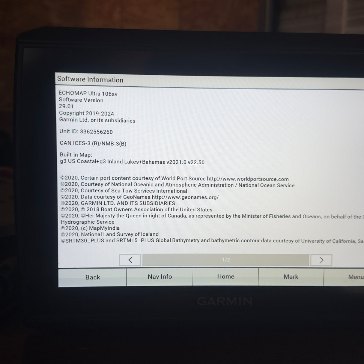 GARMIN 106SV 10"