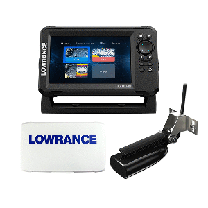 LOWRANCE EAGLE® 7 W/SPLITSHOT T/M TRANSDUCER & INLAND CHARTS & SUNCOVER