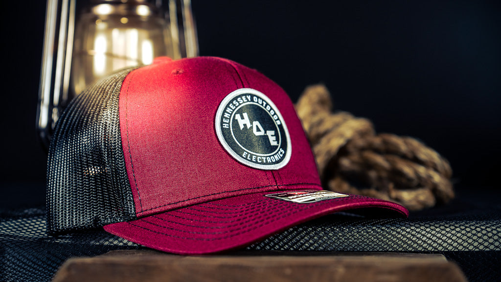 H.O.E Classic Hat - Cardinal Red with Black