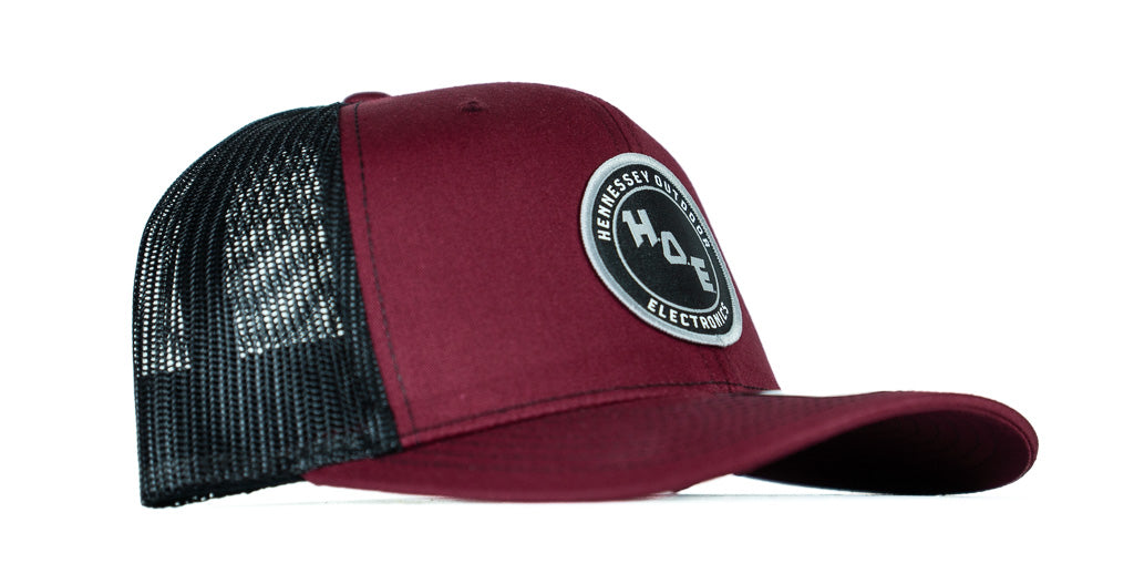 H.O.E Classic Hat - Cardinal Red with Black