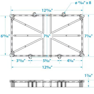 SEACHOICE SEACHOICE 22053 BATTERY TRAY W/STRAP & STAINLESS-STEEL BUCKLE, 24/CS
