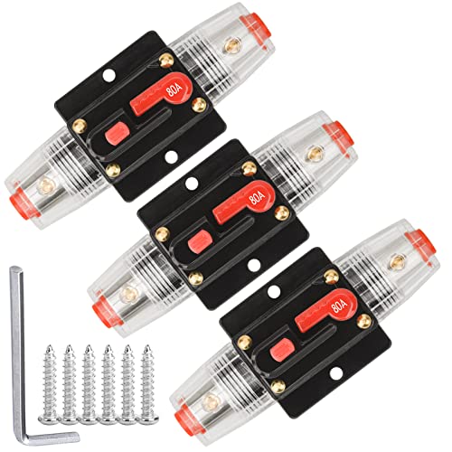 80 Amp Resettable Fuse Holder Circuit Breaker
