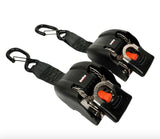 SPEEDSTRAP 2” X 43” STAINLESS STEEL RETRACTABLE MARINE TRANSOM TIE-DOWN STRAPS WITH SNAP S-HOOKS (2 PACK)