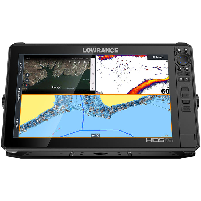 Lowrance HDS-16 LIVE w/Active Imaging 3-in-1 Transom Mount & C-MAP Pro Chart