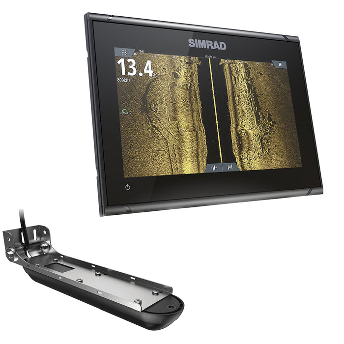 Simrad GO9 XSE Chartplotter/Fishfinder w/Active Imaging 3-in-1 Transom Mount Transducer & C-MAP Discover Chart