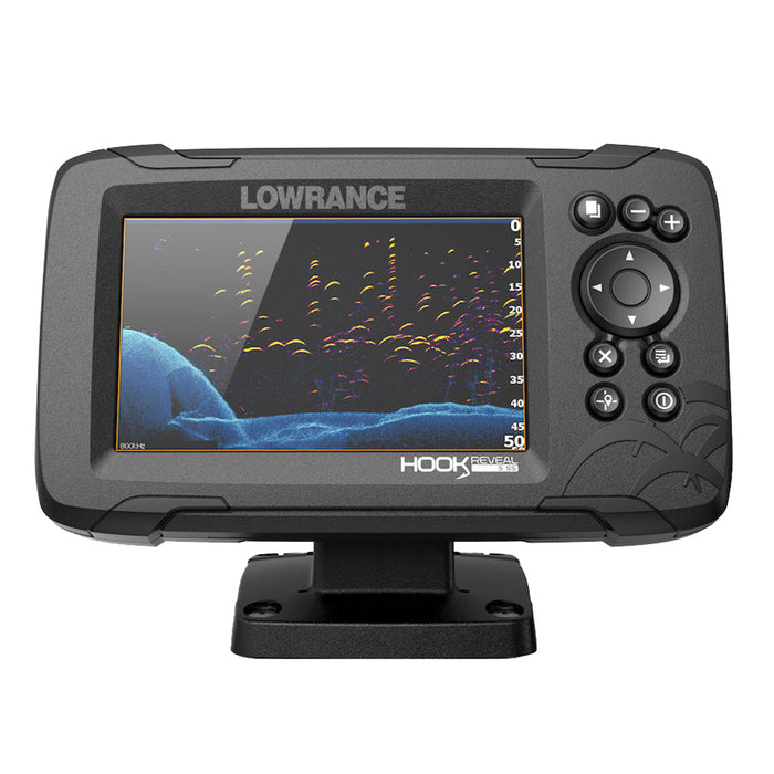 Lowrance HOOK Reveal 5 Combo w/50/200kHz HDI Transom Mount & C-MAP Contour+ Card