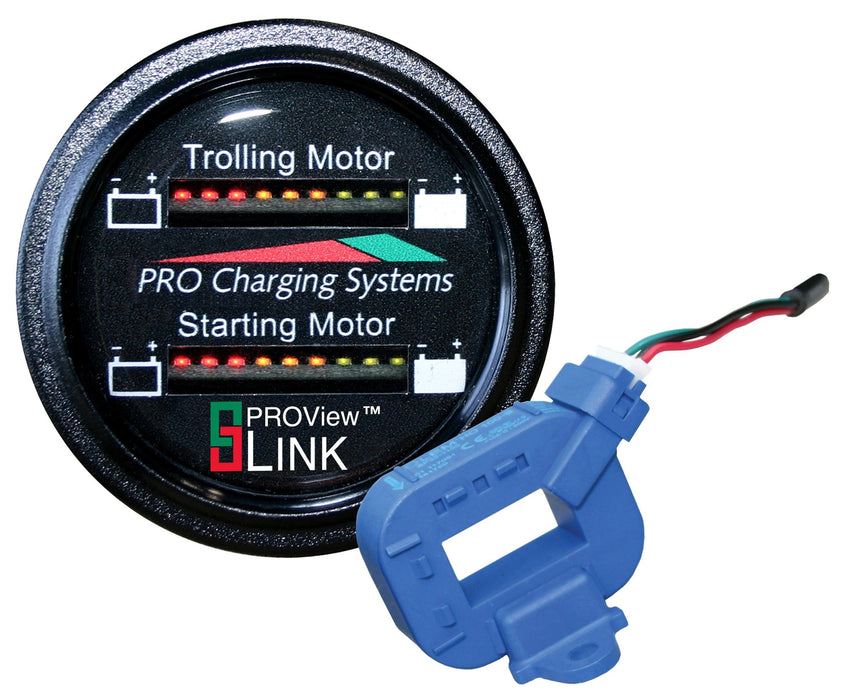DUAL PRO LITHIUM BATTERY GAUGE - DUAL - ROUND DISPLAY W/2 CURRENT TRANSDUCERS
