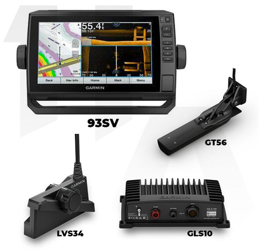 Garmin ECHOMAP™ UHD 93sv Combo GPS/Fishfinder - US LakeVü g3 — Hennessey Outdoor Electronics