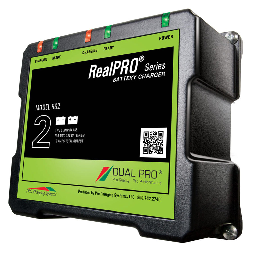 DUAL PRO REALPRO SERIES BATTERY CHARGER - 12A - 2-6A-BANKS - 12V/24V