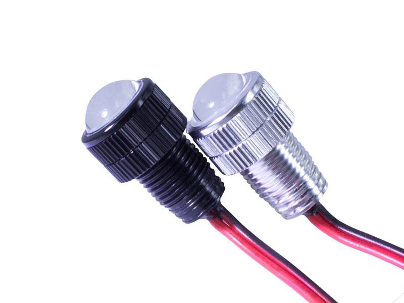 Flush Mount LED Bolt 1W, 11MM, Black Aluminum W/LENS