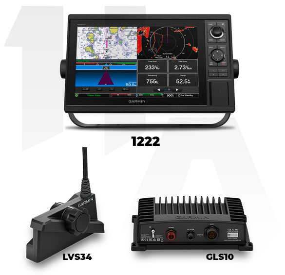 Garmin GPSMAP 1222 (no transducer) & LiveScope LVS34 Bundle — Hennessey  Outdoor Electronics