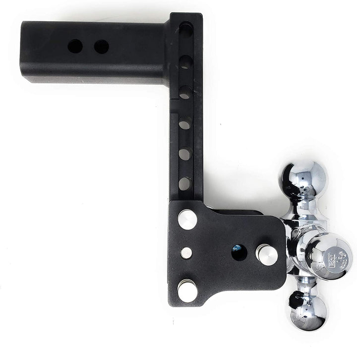 B&W Trailer Hitches Tow & Stow Adjustable Trailer Hitch Ball Mount - Fits 2.5" Receiver, Tri-Ball (1-7/8" x 2" x 2-5/16"), 8.5" Drop, 14,500 GTW - TS20050B