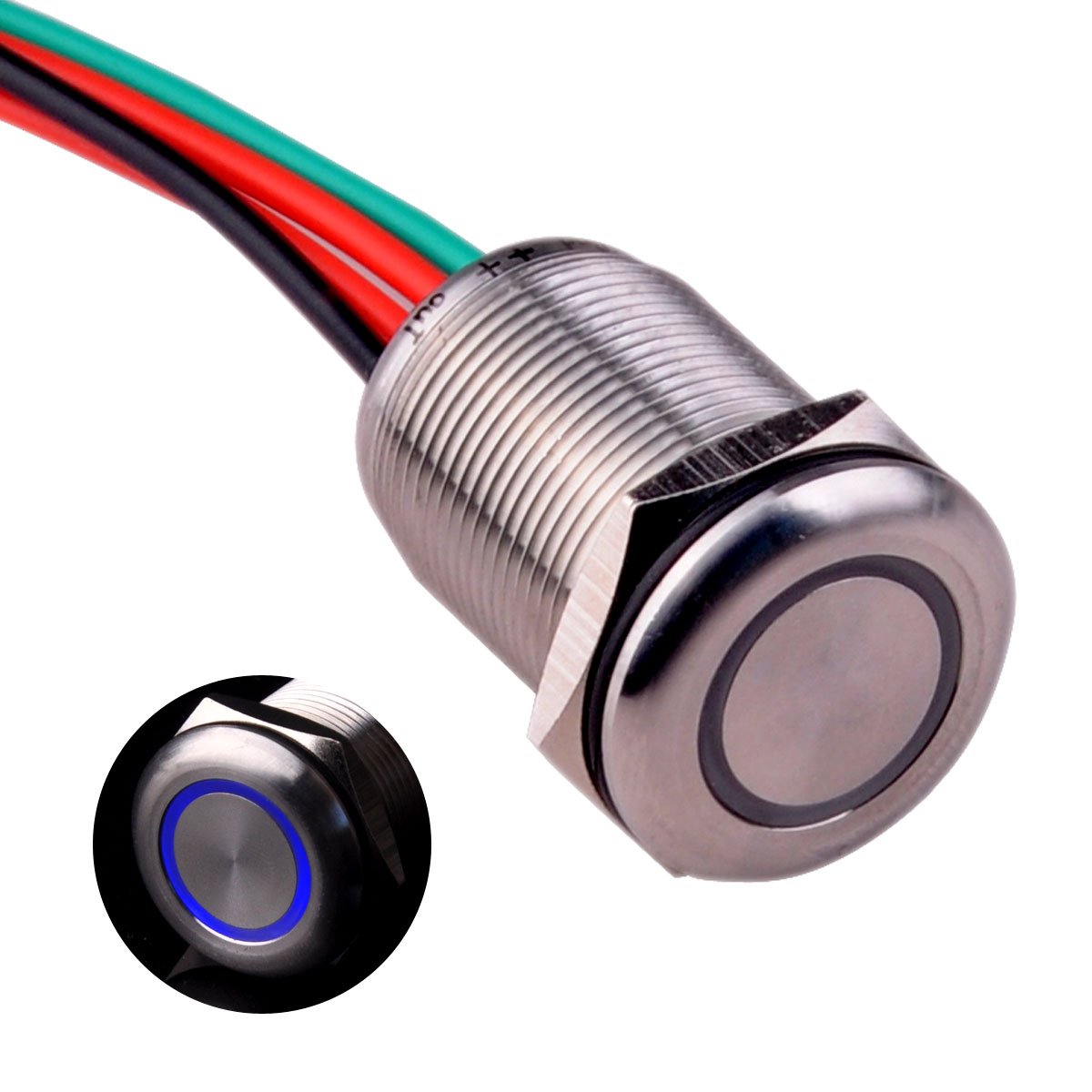 Ulincos Touch Switch UT19T1 Stepless Dimming Switch DC 6V to 24V Blue LED
